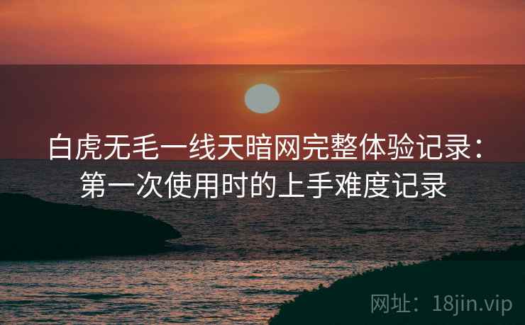 白虎无毛一线天暗网完整体验记录：第一次使用时的上手难度记录