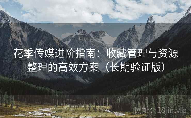花季传媒进阶指南：收藏管理与资源整理的高效方案（长期验证版）