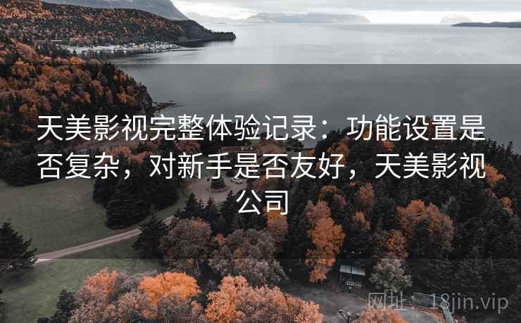 天美影视完整体验记录：功能设置是否复杂，对新手是否友好，天美影视公司